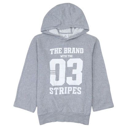 Adidas Womens Grey Pullover Hoodie Small 'The Brand with the 03 Stripes'