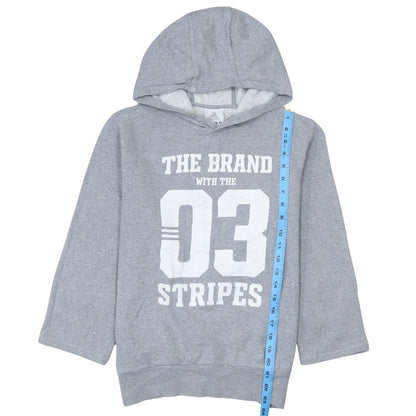 Adidas Womens Grey Pullover Hoodie Small 'The Brand with the 03 Stripes'