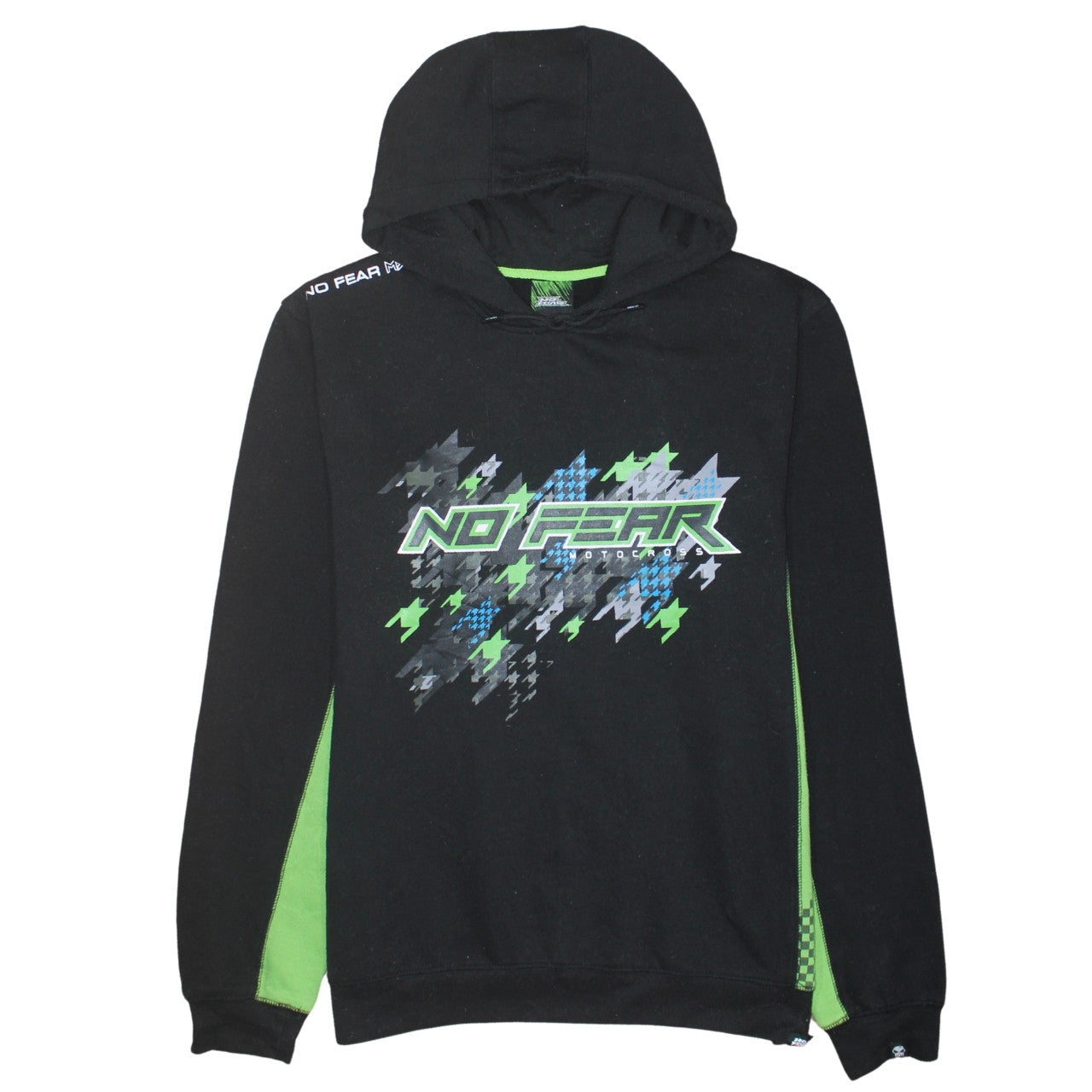 No Fear Men's Black XL Pullover Hoodie Graphic Print Sports Style