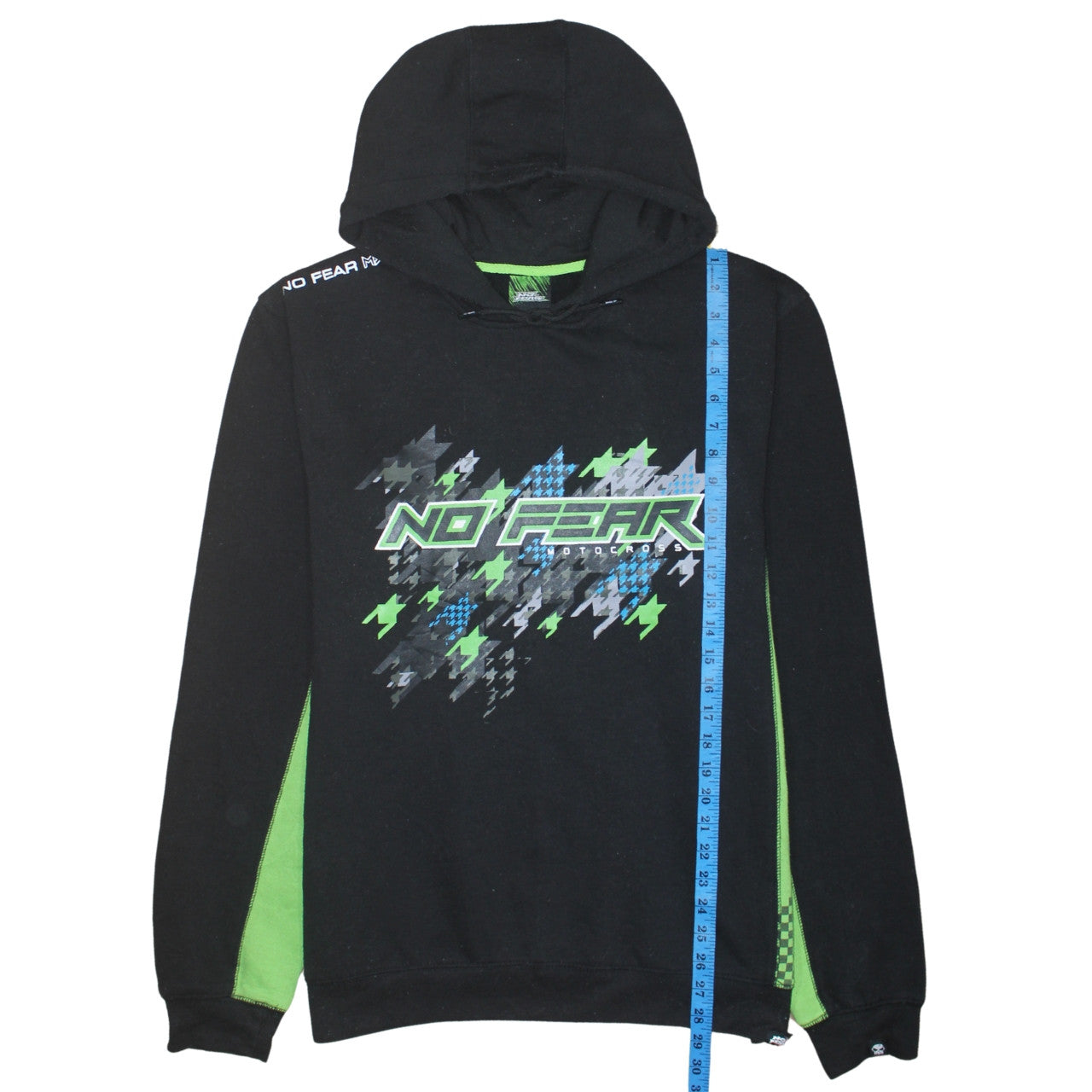 No Fear Men's Black XL Pullover Hoodie Graphic Print Sports Style