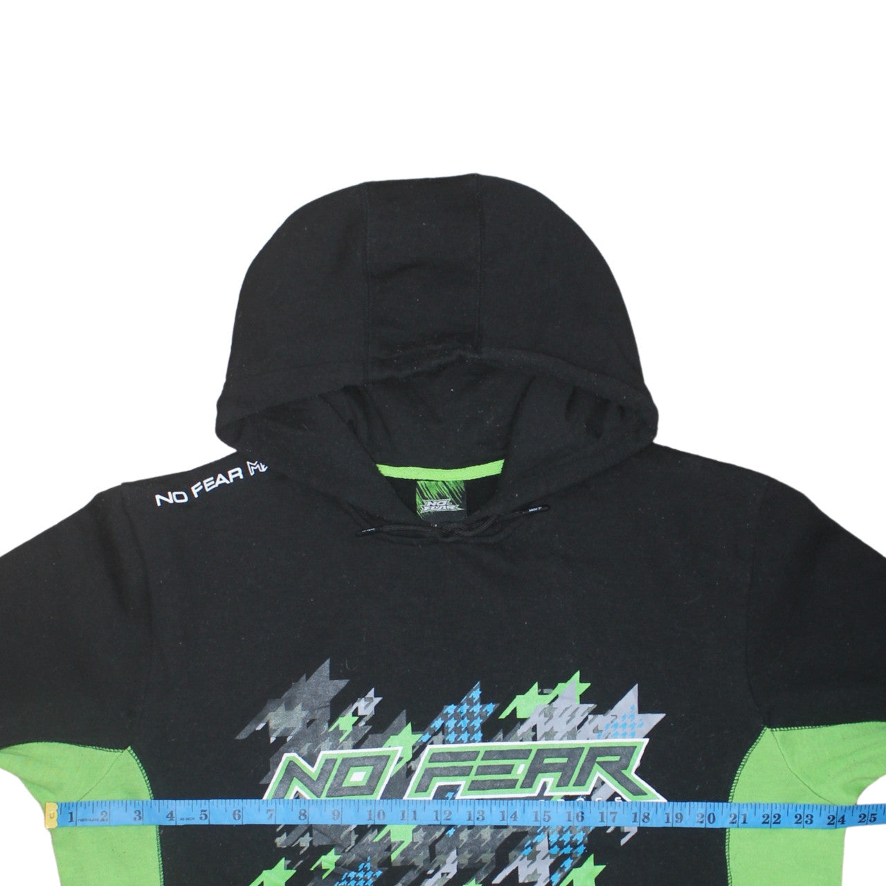 No Fear Men's Black XL Pullover Hoodie Graphic Print Sports Style