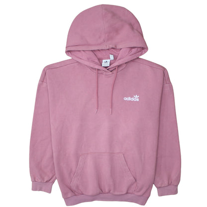 Adidas Womens Pink Pullover Hoodie Size 10 Logo Hooded Sweatshirt