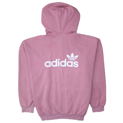 Adidas Womens Pink Pullover Hoodie Size 10 Logo Hooded Sweatshirt
