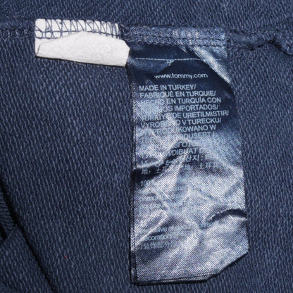 Tommy Hilfiger Boys Blue Pullover Hoodie Size 176 Logo Cotton Sweatshirt