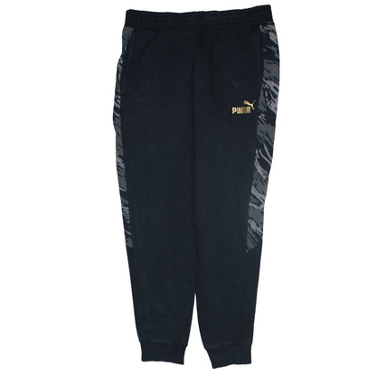 Puma Men’s Black Jogger Sweatpants M Camo Side Stripe Sportswear