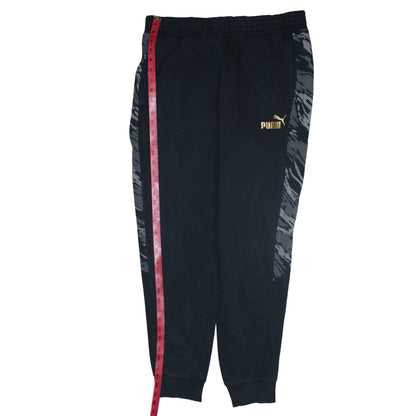 Puma Men’s Black Jogger Sweatpants M Camo Side Stripe Sportswear