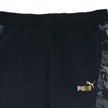 Puma Men’s Black Jogger Sweatpants M Camo Side Stripe Sportswear