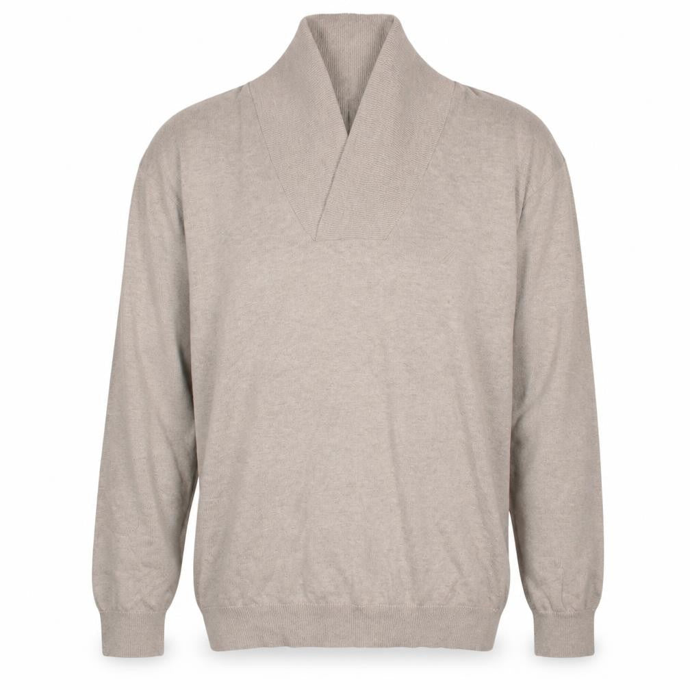 Nautica Men's Beige 2XL Cotton V-Neck Pullover Jumper