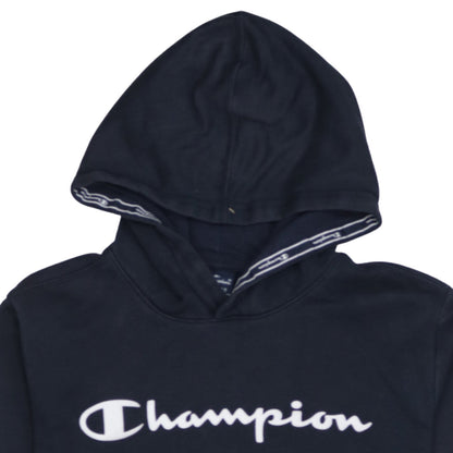 Champion Boys Black Hoodie 2XL 15-16 Years Pullover Fleece Sweatshirt