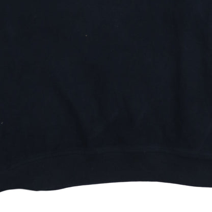 Hugo Boss Men's Black 2XL Henley Sweatshirt Collared Classic Fit