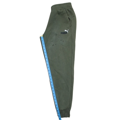 Puma Men's Green Jogger Trousers M Regular Fit Fleece Activewear