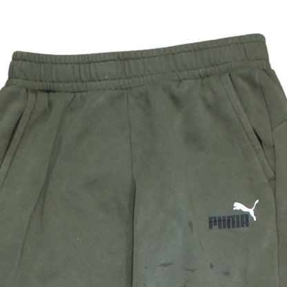 Puma Men's Green Jogger Trousers M Regular Fit Fleece Activewear