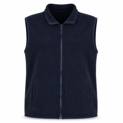 GAP Women’s Blue Fleece Waistcoat L Full Zip Sleeveless Casual Vest