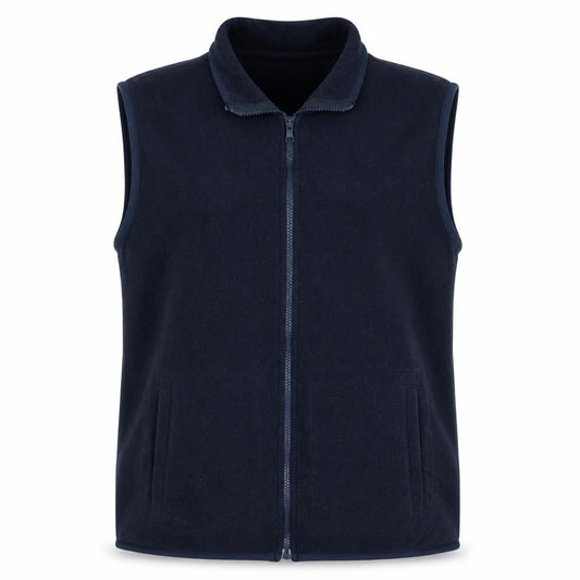 GAP Women’s Blue Fleece Waistcoat L Full Zip Sleeveless Casual Vest