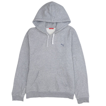 Puma Women Grey Hoodie XL Relaxed Fit Cotton Blend Pullover