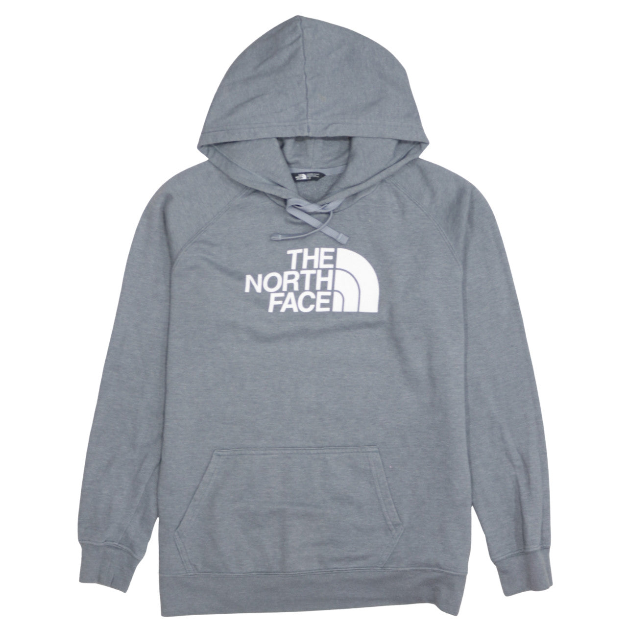 The North Face Women Grey Pullover Hoodie L Cotton Blend