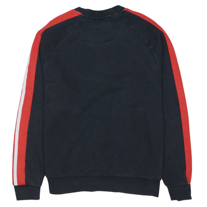 Adidas Women Black Red Crew Neck Pullover Sweatshirt UK 6 XS
