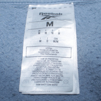 Reebok Men's Blue Logo Crew Neck Fleece Sweatshirt Size M