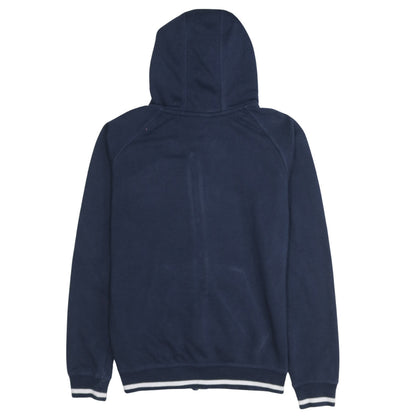 Adidas Women's Navy Blue Full Zip Hoodie UK 8 Cotton Blend Casual