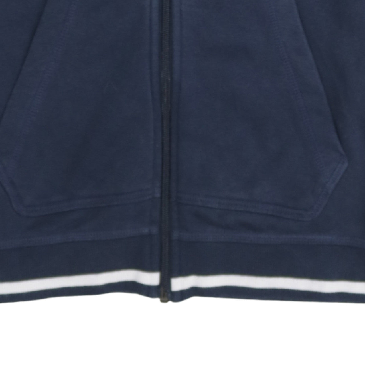 Adidas Women's Navy Blue Full Zip Hoodie UK 8 Cotton Blend Casual