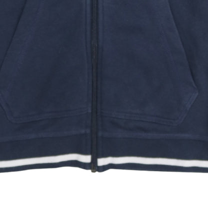 Adidas Women's Navy Blue Full Zip Hoodie UK 8 Cotton Blend Casual