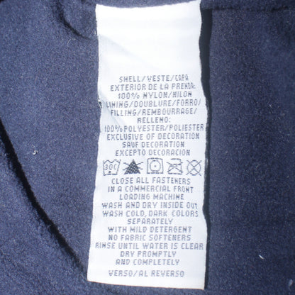 Tommy Hilfiger Women Blue Puffer Waistcoat M Sleeveless Zip