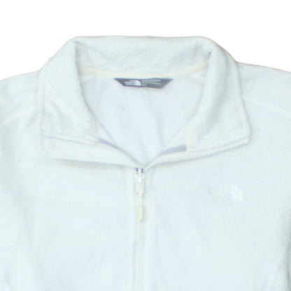 The North Face Womens White Fleece Full Zip Hoodie Size L