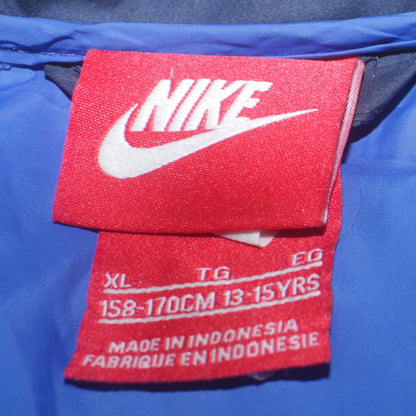 Nike Boys Blue Puffer Gilet Waistcoat XL 13-15 Years Lined Full Zip