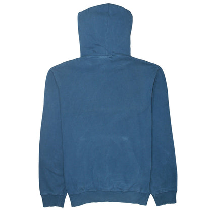 Napapijri Men's Blue Pullover Hoodie Size S Logo Graphic Cotton
