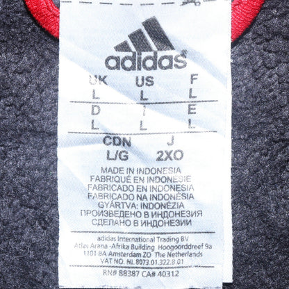 Adidas Men's Black Full Zip Hoodie L Logo Sports Fleece Sweatshirt