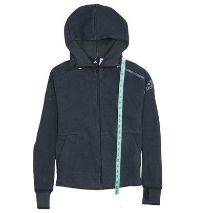 Adidas Men's Black XS Full Zip Fleece Hoodie