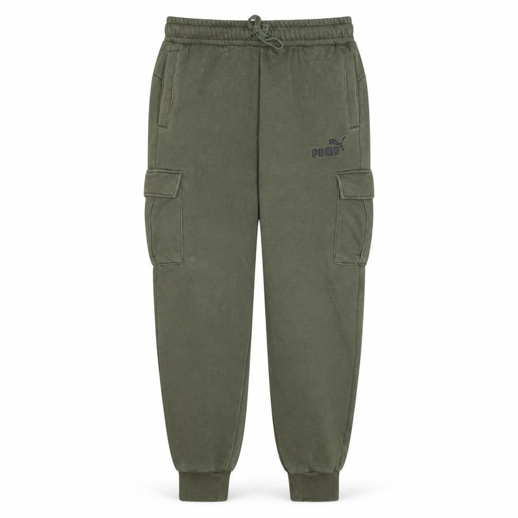 Front view of Puma Men's Green Regular Fit Jogger Trousers, size M