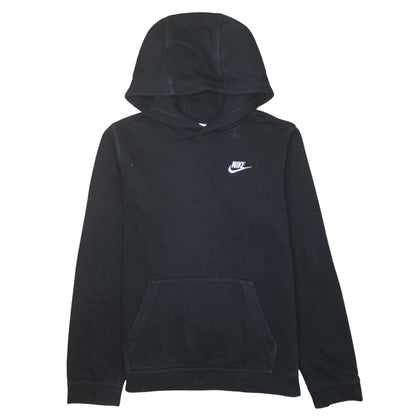 Nike Boys Black XL Pullover Fleece Hoodie with Logo and Kangaroo Pocket
