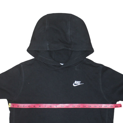 Nike Boys Black XL Pullover Fleece Hoodie with Logo and Kangaroo Pocket