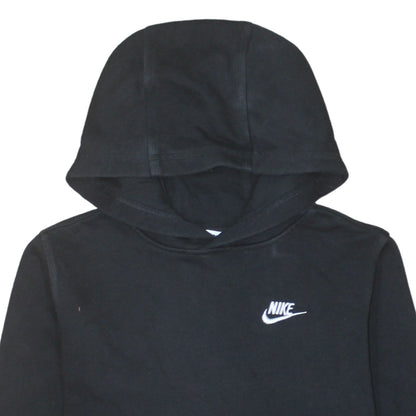 Nike Boys Black XL Pullover Fleece Hoodie with Logo and Kangaroo Pocket