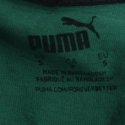 Puma Men's Green Colourblock Crew Neck Short Sleeve T-Shirt Size S
