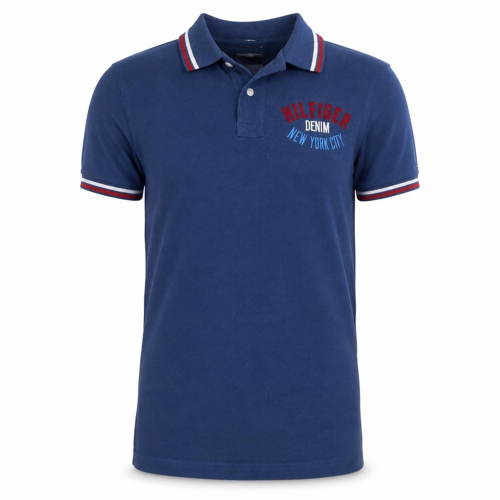 Hilfiger Denim Men's Blue Short Sleeve Polo Shirt Size M