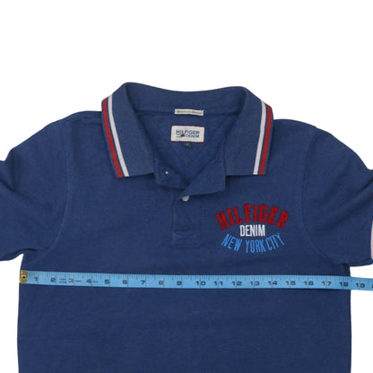 Hilfiger Denim Men's Blue Short Sleeve Polo Shirt Size M