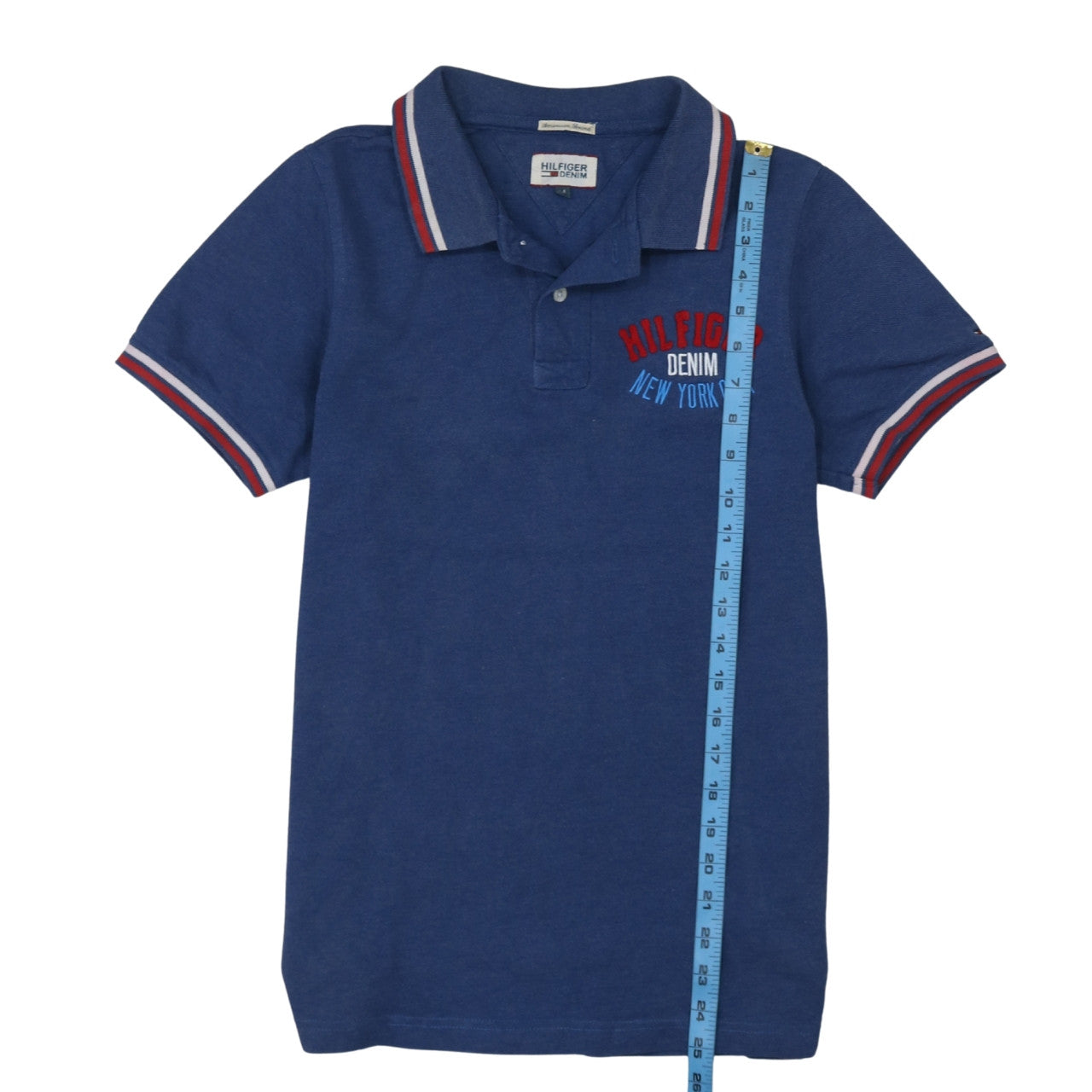Hilfiger Denim Men's Blue Short Sleeve Polo Shirt Size M