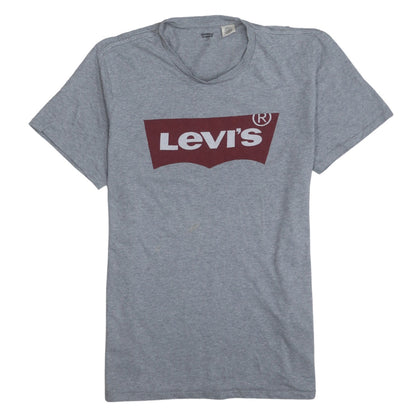 Levi's Men's Grey Logo Crew Neck Cotton T-Shirt Size S