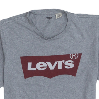 Levi's Men's Grey Logo Crew Neck Cotton T-Shirt Size S