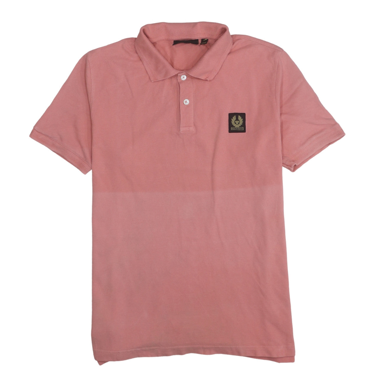 Belstaff Men's Pink Cotton Short Sleeve Polo Shirt Size M