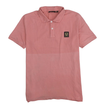 Belstaff Men's Pink Cotton Short Sleeve Polo Shirt Size M