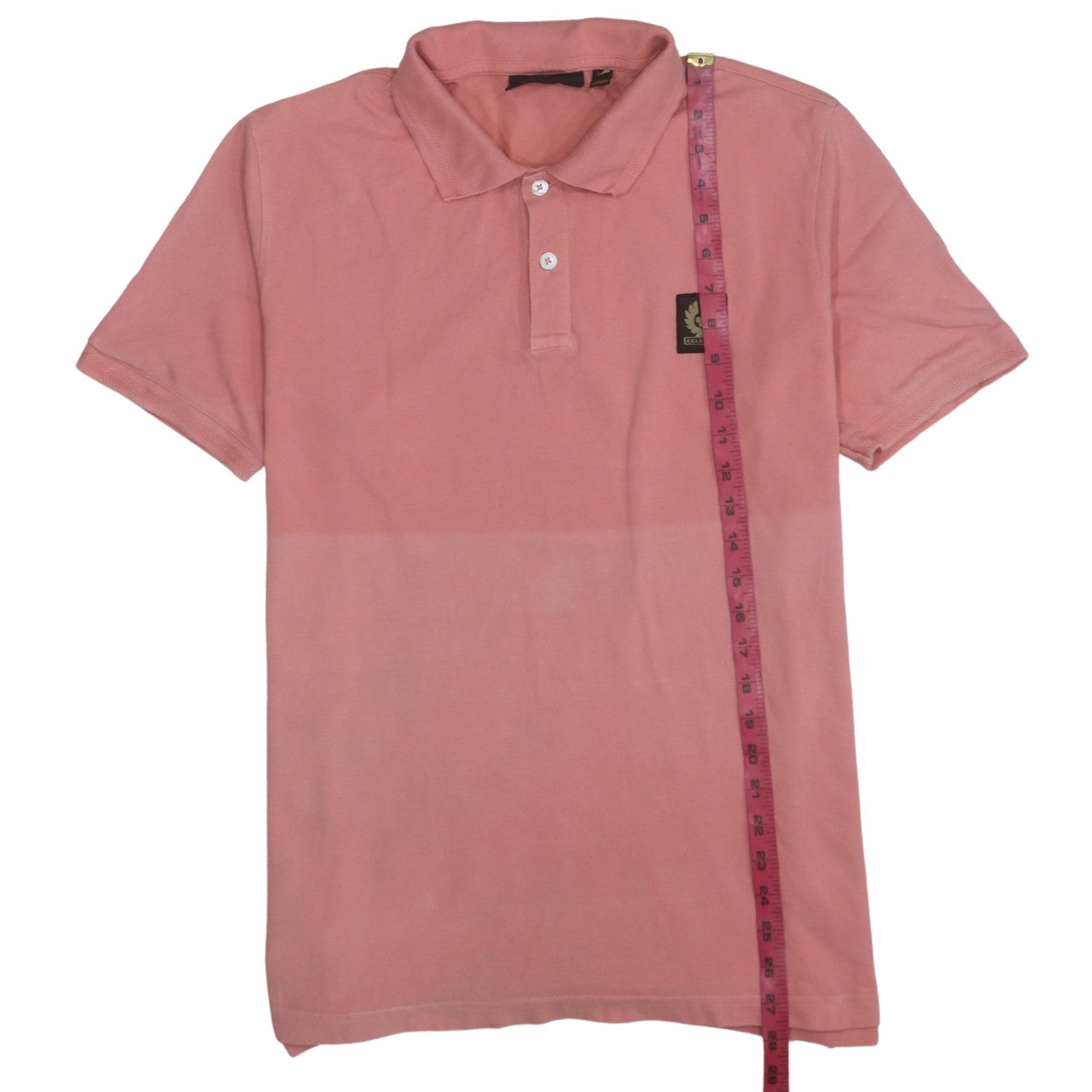 Belstaff Men's Pink Cotton Short Sleeve Polo Shirt Size M