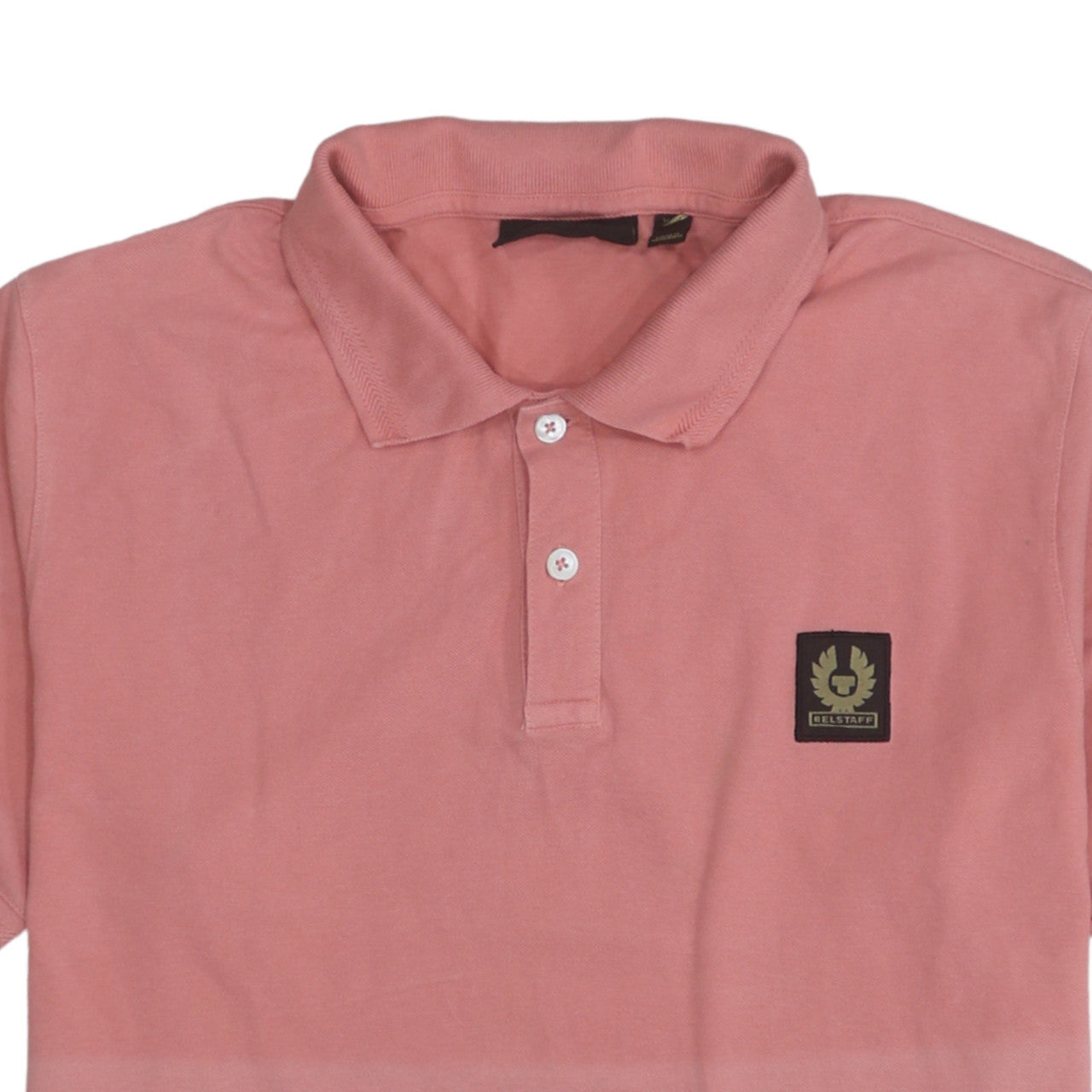 Belstaff Men's Pink Cotton Short Sleeve Polo Shirt Size M