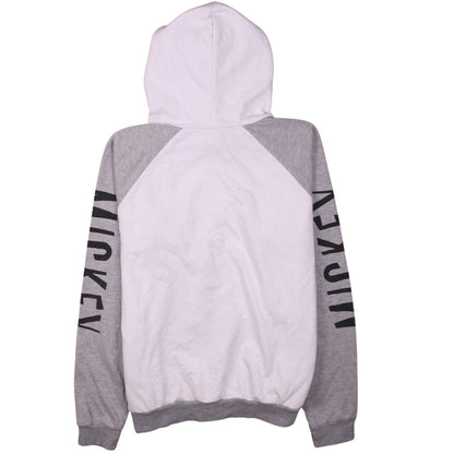 LOOK Collection Womens Grey White Mickey Mouse Pullover Hoodie L