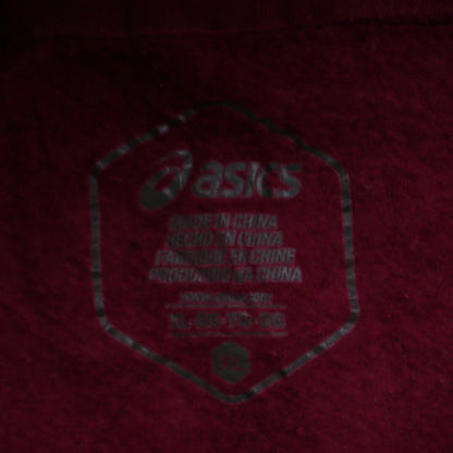 Asics Men's Red XL Pullover Hoodie High Neck Drawstring