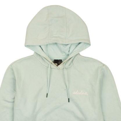 Adidas Women's Light Blue Pullover Hoodie Medium Cotton Blend Casual