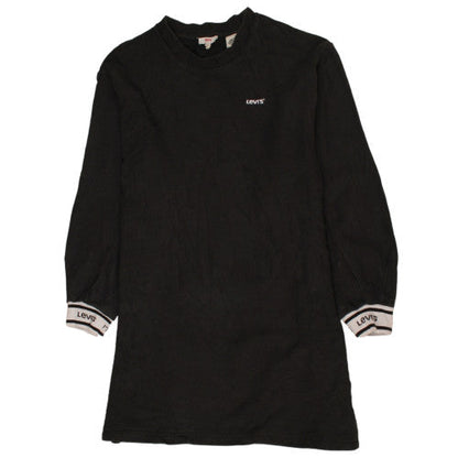 Levi's Women's Black Small Pullover Sweatshirt with Logo Trim