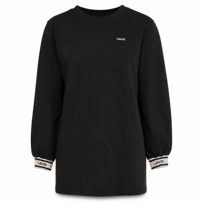 Levi's Women's Black Small Pullover Sweatshirt with Logo Trim